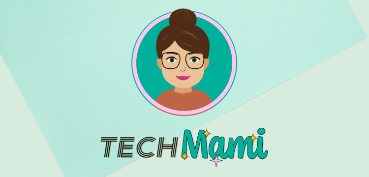 Ein flaches Design mit TechMami-Branding: Ein stilisiertes Smartphone liegt auf einem mintgrünen Hintergrund, flankiert von schlichten Deko-Elementen und dem Logo von TechMami im Zentrum. Das klare und freundliche Design betont die zugängliche und moderne Ausrichtung der Marke.